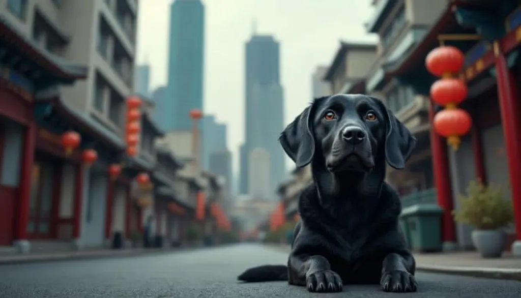 découvrez 'black dog', une œuvre poignante qui explore le désenchantement de la société chinoise à travers une réflexion poétique et profonde, inspirée par l’univers de pindare.