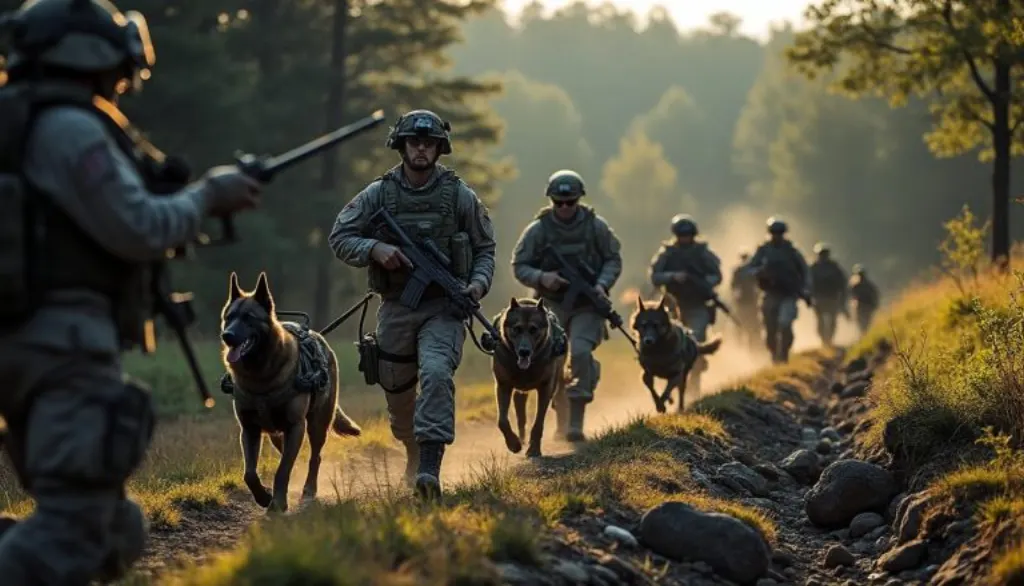 découvrez l'entraînement intense de dog fighter 2025 dans l’aisne, où 500 soldats et 50 équipes homme-chien se préparent en conditions réelles de combat pour relever les défis de demain.