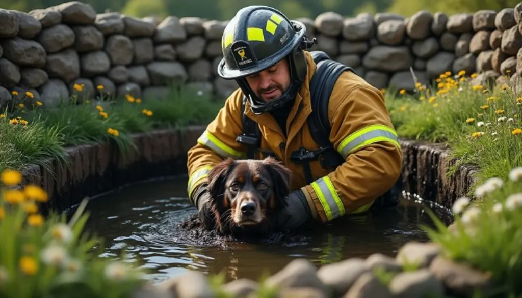 dans l'indre, les pompiers ont réussi à secourir un chien tombé au fond d'un puits, assurant sa sécurité grâce à une intervention rapide et efficace.