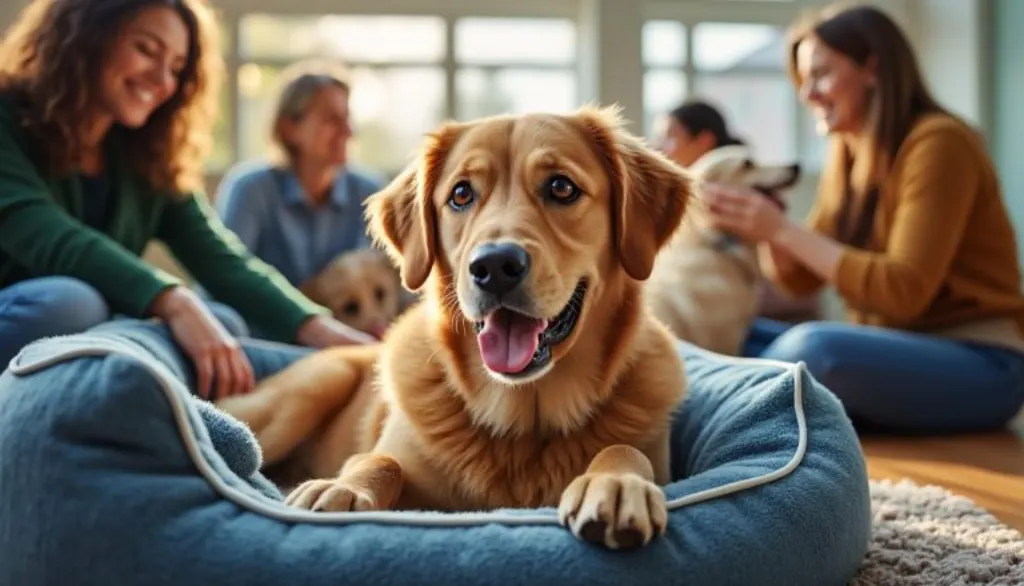 découvrez l'histoire touchante d'une chienne au refuge qui charme les visiteurs avec son sourire unique et fait fondre le web.