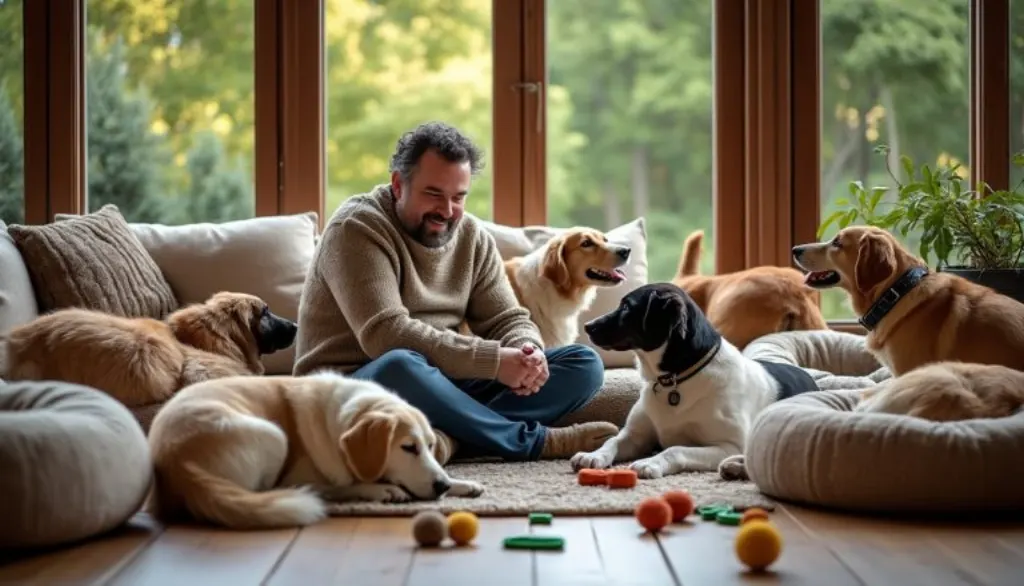 découvrez l'espace inédit créé par vincent lagaf' dans sa maison du var, spécialement conçu pour ses 17 chiens, offrant un aperçu unique de leur quotidien.