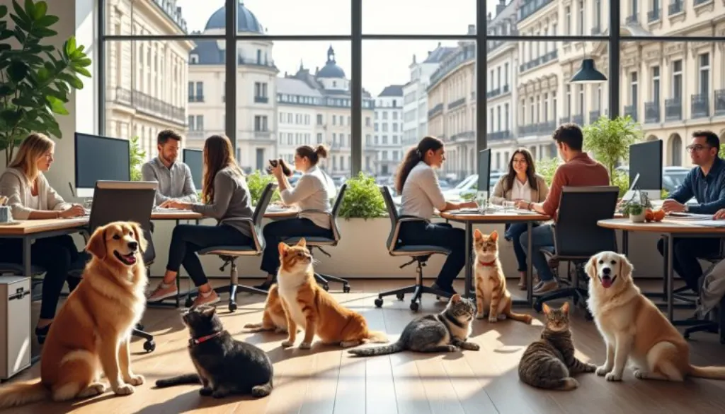 découvrez quels pays européens autorisent les chiens et chats au bureau et comment ils intègrent les animaux de compagnie dans leur environnement professionnel.