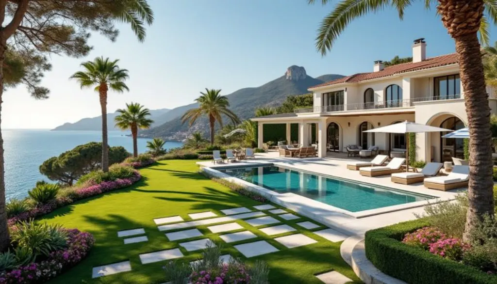découvrez la somptueuse propriété de vincent lagaf’ près de saint-tropez, avec son immense jardin en bord de mer alliant luxe et nature.