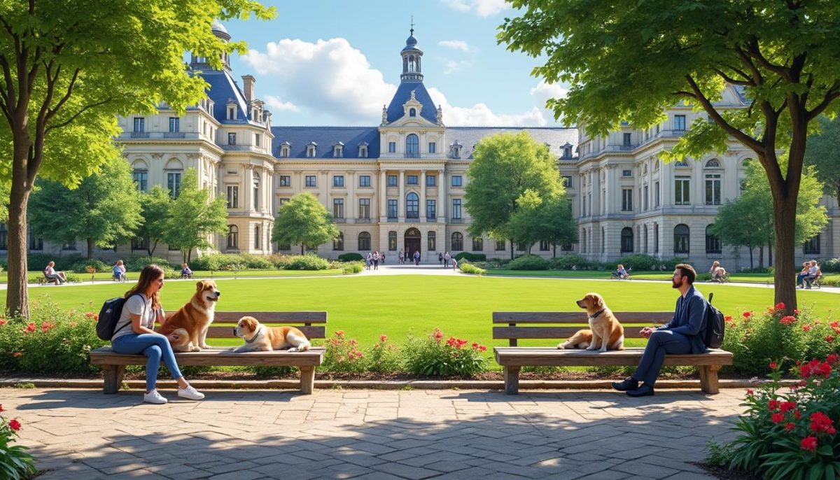 À Orléans, les chiens prennent place sur les bancs universitaires pour apaiser le stress des étudiants
