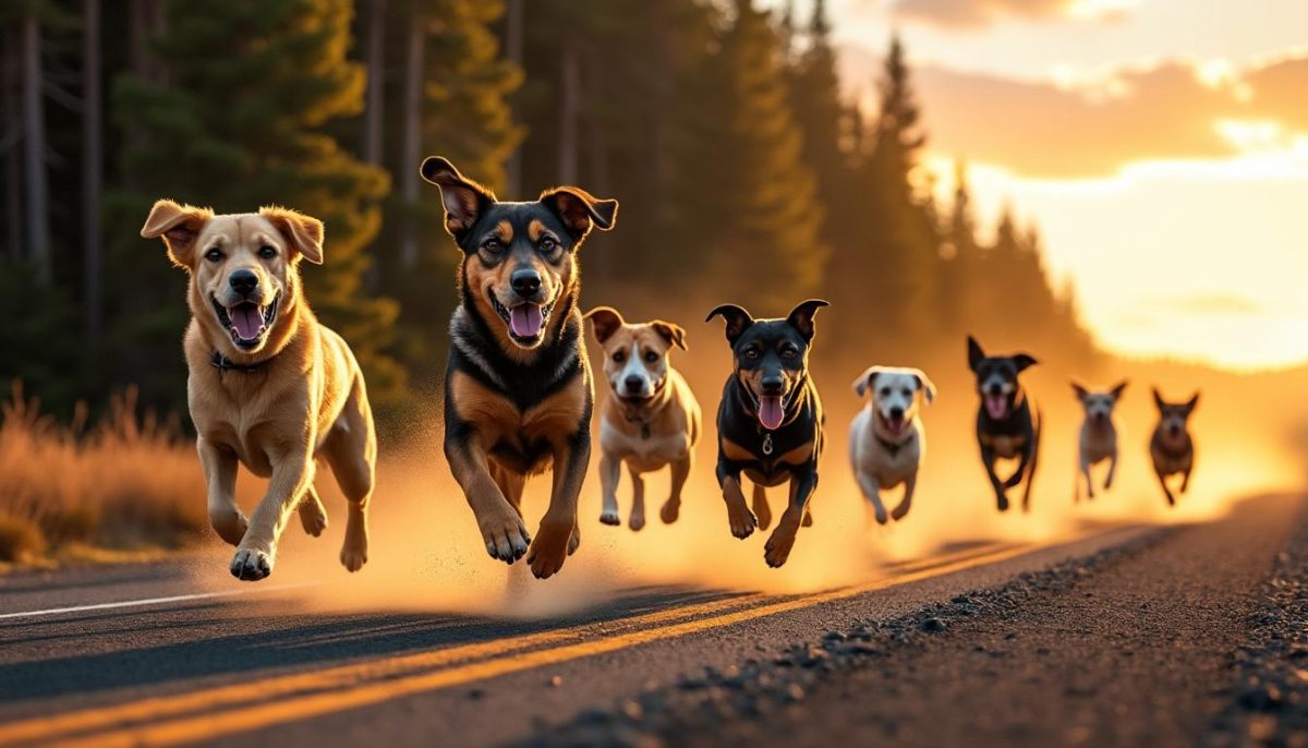 Sept chiens kidnappés s’évadent d’un transport illégal et deviennent des héros viraux après avoir parcouru 1 000 kilomètres