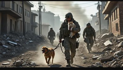 découvrez le récit émouvant d'un sauvetage héroïque en ukraine, où des soldats viennent en aide à un chat et un chien errants en pleine zone de conflit.